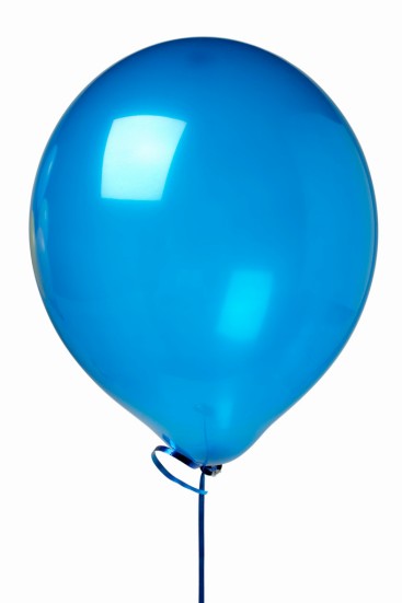 Close up of a blue balloon